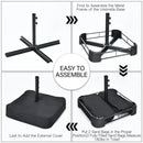 10 Piece Outdoor Dining Set with 15 Feet Double-Sided Twin Patio Umbrella by LJGDeals