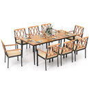 9 Pieces Patio Dining Set with 1.9 Inch Umbrella Hole and Seat Cushions by LJGDeals