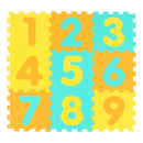 9 Pieces Interlocking Foam Puzzle Floor Mat with 3 Marker Discs