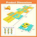 9 Pieces Interlocking Foam Puzzle Floor Mat with 3 Marker Discs by LJGDeals