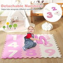 9 Pieces Interlocking Foam Puzzle Floor Mat with 3 Marker Discs by LJGDeals