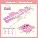 9 Pieces Interlocking Foam Puzzle Floor Mat with 3 Marker Discs