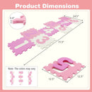 9 Pieces Interlocking Foam Puzzle Floor Mat with 3 Marker Discs by LJGDeals