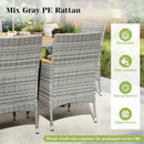 9 Pieces Patio PE Wicker Dining Set for Deck Garden and Yard by LJGDeals