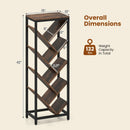 9-Tier Freestanding Bookcase for Hardcover Books by DirectDeals