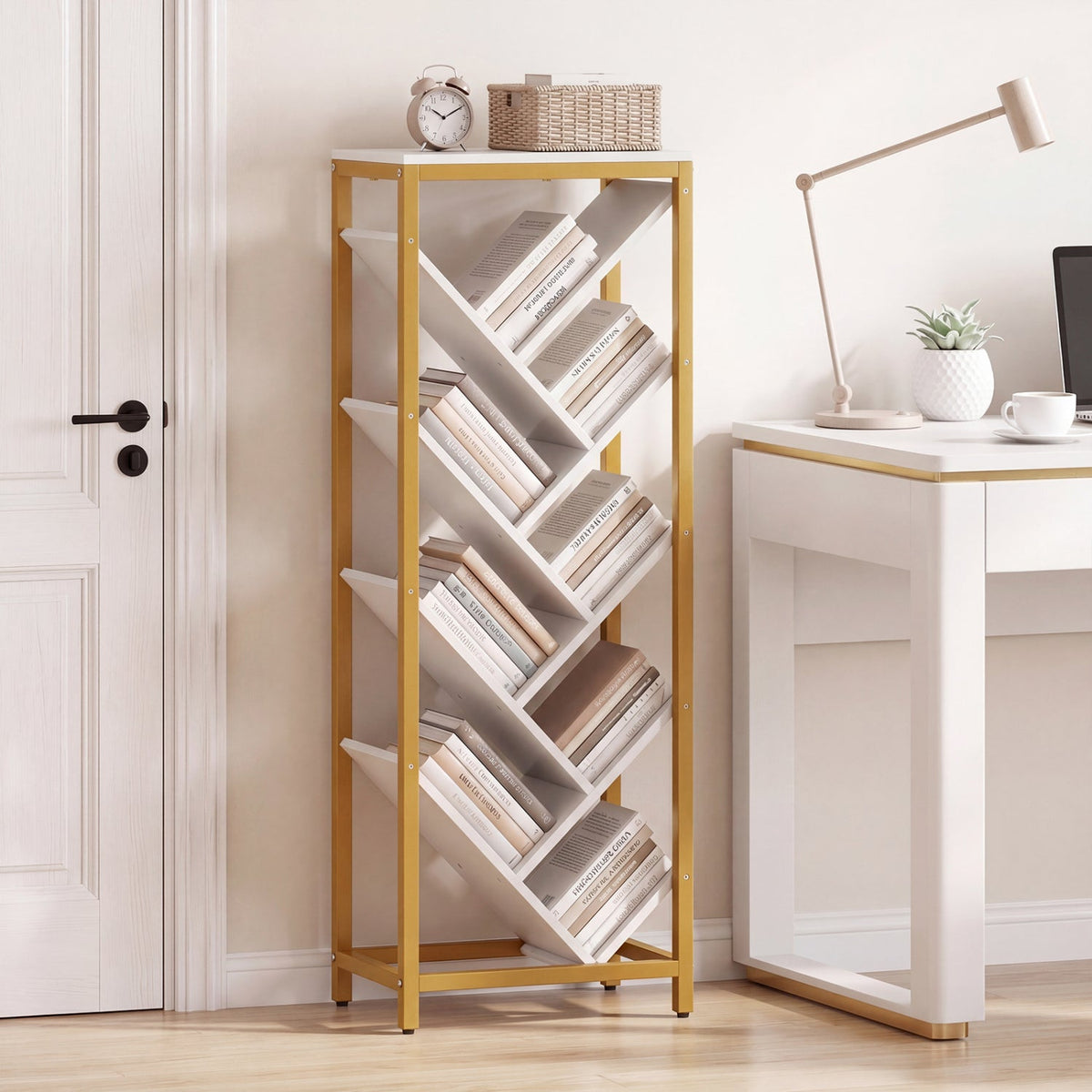 9-Tier Freestanding Bookcase for Hardcover Books, photo 10 of 16