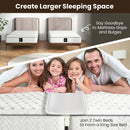 9 Inch Wide Bed Bridge Twin to King Converter Kit with Strap by LJGDeals