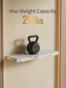 Floating Shelves Set of 4 – 15.8" Wall Shelves with Invisible Brackets by 2Dropme