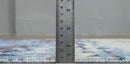 Bamboo Silk Hand Knotted Modern Abstract Area Rug 2x3 Feet Blue and Beige