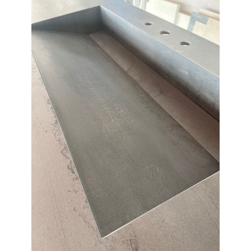Metal Dark Engineered Porcelain Handcrafted Kitchen Bathroom Sink - Natural Stone Look, photo 8 of 21