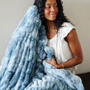 DOUBLE RUCHED FAUX FUR THROW BLANKETS by Saranoni