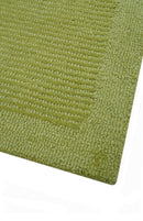 Custom Made Modern Solid Design Green Hand Tufted Wool Rug