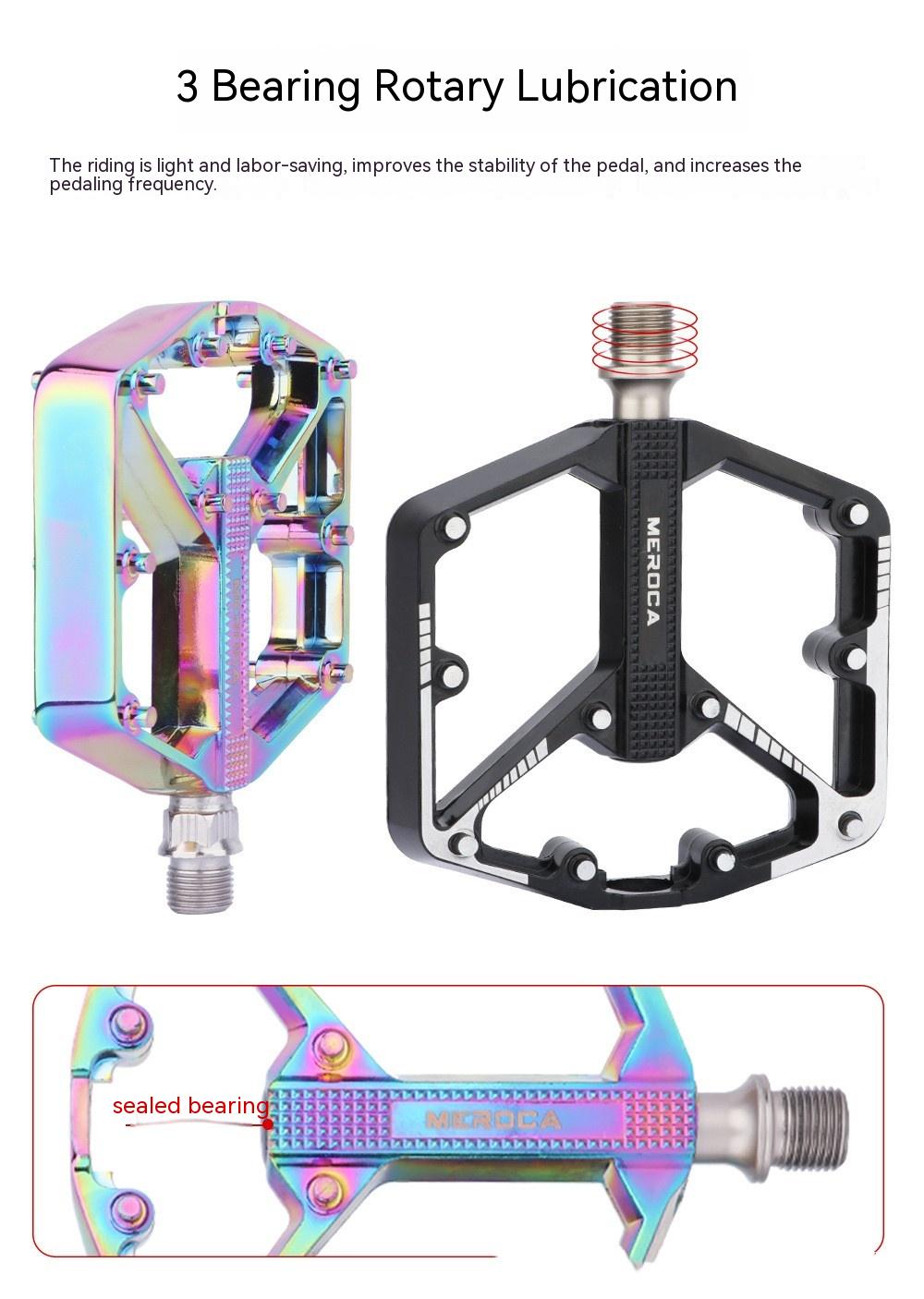 Bicycle Pedal Non-Slip  Bike Pedals Aluminum Alloy Flat Platform Applicable Waterproof Cycling Accessories Bike Pedals Road Bicycle Pedals Cleats Set Clipless Pedals Compatible With Road Bikes, photo 9 of 15