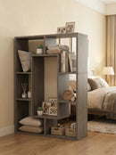 7-Tier Cube Bookshelf, Tall Narrow Bookcase for Small Spaces by 2Dropme