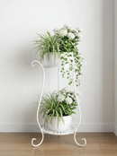 Two-Tier Metal Plant Stand – Double Layer Iron Flower Rack for Indoor & Outdoor Plants by 2Dropme