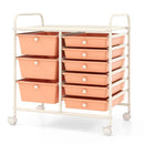 9-Drawer Rolling Storage Cart with Colorful Drawers and Metal Frame by LJGDeals