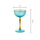 Vintage Art Deco Coupe for Champagne | Set of 6 | 7 oz by The Wine Savant