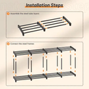 Multi Layers - Shoe Rack Organizer Column Storage Shelf Entryway w/ Hooks by 2Dropme