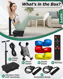 LX18 Vibration Plate With Handlebar  - Black