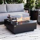 Ashton Fire Pit Tempered Clear Glass Wind Screen