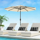 9 FT Outdoor Market Patio Table Umbrella Push Button Tilt Crank Lift-gray by LJGDeals