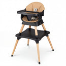 9-in-1 Convertible High Chair with Solid Wood Legs for Babies and Toddlers