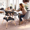 9-in-1 Convertible High Chair with Solid Wood Legs for Babies and Toddlers by DirectDeals