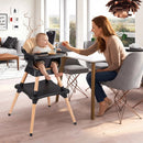9-in-1 Convertible High Chair with Solid Wood Legs for Babies and Toddlers by LJGDeals