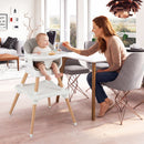 9-in-1 Convertible High Chair with Solid Wood Legs for Babies and Toddlers