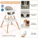 9-in-1 Convertible High Chair with Solid Wood Legs for Babies and Toddlers by LJGDeals