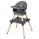 9-in-1 Convertible High Chair with Solid Wood Legs for Babies and Toddlers