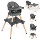 9-in-1 Convertible High Chair with Solid Wood Legs for Babies and Toddlers