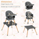 9-in-1 Convertible High Chair with Solid Wood Legs for Babies and Toddlers by DirectDeals
