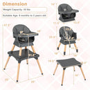 9-in-1 Convertible High Chair with Solid Wood Legs for Babies and Toddlers by LJGDeals
