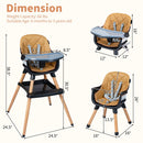 9-in-1 Convertible High Chair for Babies and Toddlers with Seat Cushion