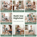 9-in-1 Convertible High Chair for Babies and Toddlers with Seat Cushion