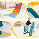 9-in-1 Toddler Slide L-Shaped with Basketball Hoop and Steering Wheel by DirectDeals