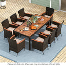 9 Piece Outdoor Dining Set with Umbrella Hole by LJGDeals