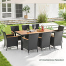 9 Pieces Outdoor Dining Set with Acacia Wood Tabletop by LJGDeals
