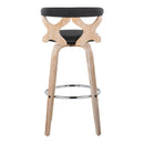 Gardenia - Contemporary Fixed Height Barstool With Swivel With Round Footrest (Set of 2)