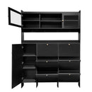 On Trend Multifunctional Tipping Bucket Shoe Cabinet With Storage Shelf & 6 Flip Drawers by HouseOfZazla