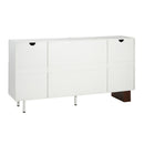 Sideboard Buffet Cabinet Wide Storage Unit With 4 Doors & Adjustable Shelves - White by HouseOfZazla