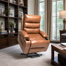 Large Size Electric Power Lift Recliner Chair Sofa With 8 Point Vibration Massage And Lumbar Heat by Unique Piece Furniture