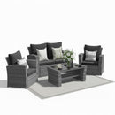 Modern Patio Set With Table And Cushions by HouseOfZazla