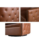 Swivel Chair With Tufted Barrel Design And Nailhead Accents by HouseOfZazla