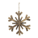 17.7" x 17.7" Large Fir Wood Snowflake Ornaments - Set of 2