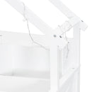House Style Platform Bed With LED Lights, Storage Shelves, Drawers, And Guardrail by Unique Piece Furniture