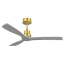 Indoor Ceiling Fan Without Light 3 Solid Wood Blades Remote Control Reversible Dc Motor - Gold by Unique Piece Furniture