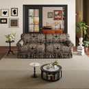 Luxuriously Comfortable Cloud Couch With Elegant Rolled Arms & Pleated Skirt Design by HouseOfZazla