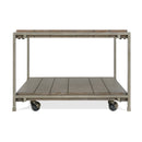 Corbeta 3-Piece Metal Frame Wood Living Room Coffee Table Set